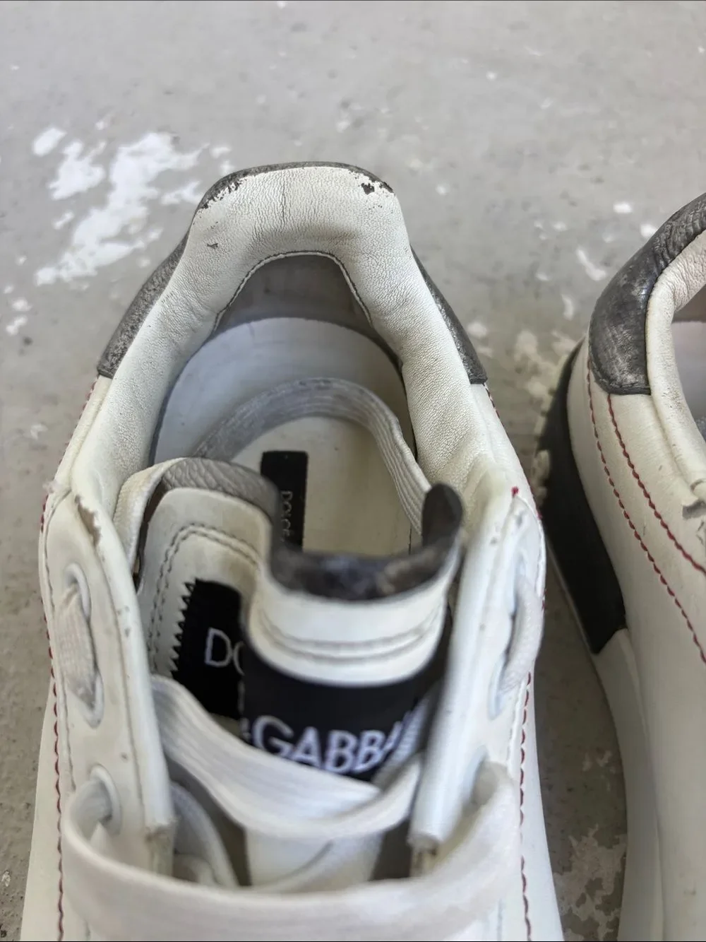 Dolce and Gabbana Portofino leather sneakers